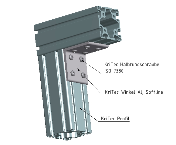 KriTec Winkel 10 Al 90x90x86x6 Softline