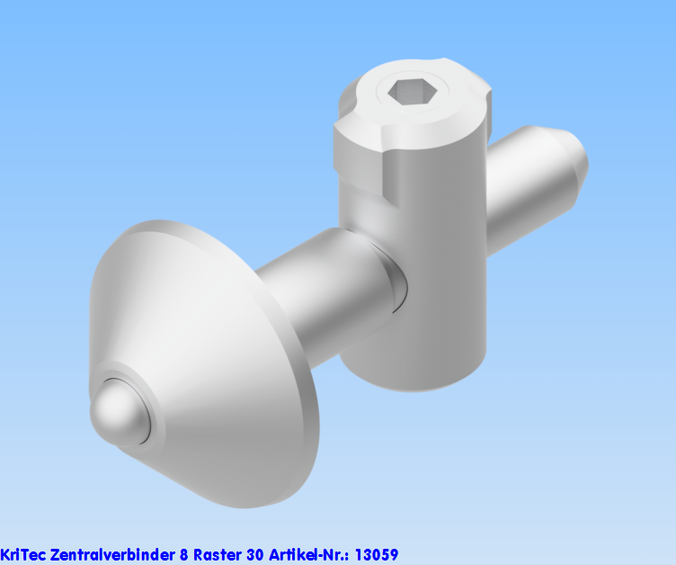 KriTec Zentralverbinder 8 Raster 30 einschiebbar