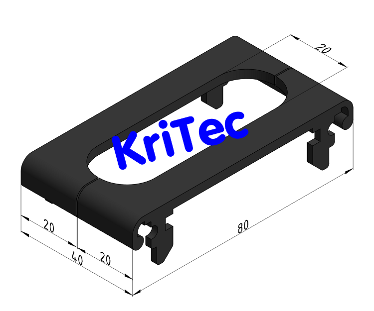 KriTec Kabeldurchführung Deckel 80 für Kabelkanalstecksystem
