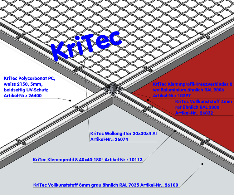 KriTec Polycarbonat PC, weiss milchig, beidseitig UV-Schutz