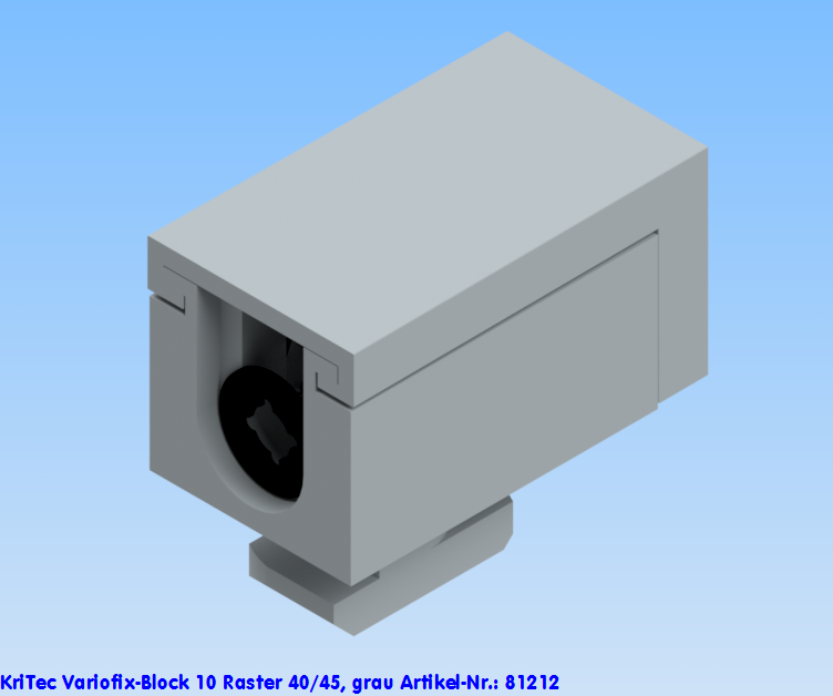 KriTec Variofix-Block 10 Raster 40/45, grau
