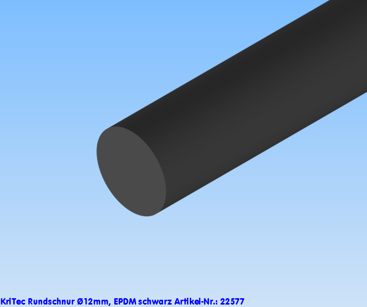 KriTec Rundschnur Ø12mm, EPDM schwarz