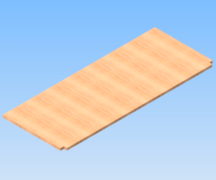 KriTec Standard-Tischplatte 2.000x800x30mm mit Ausklinkungen 41x46mm