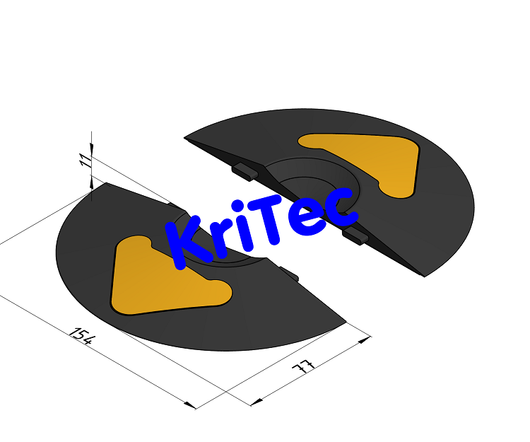 KriTec Set Start- und Endstück Parkschiene hoch/ hoch Mini