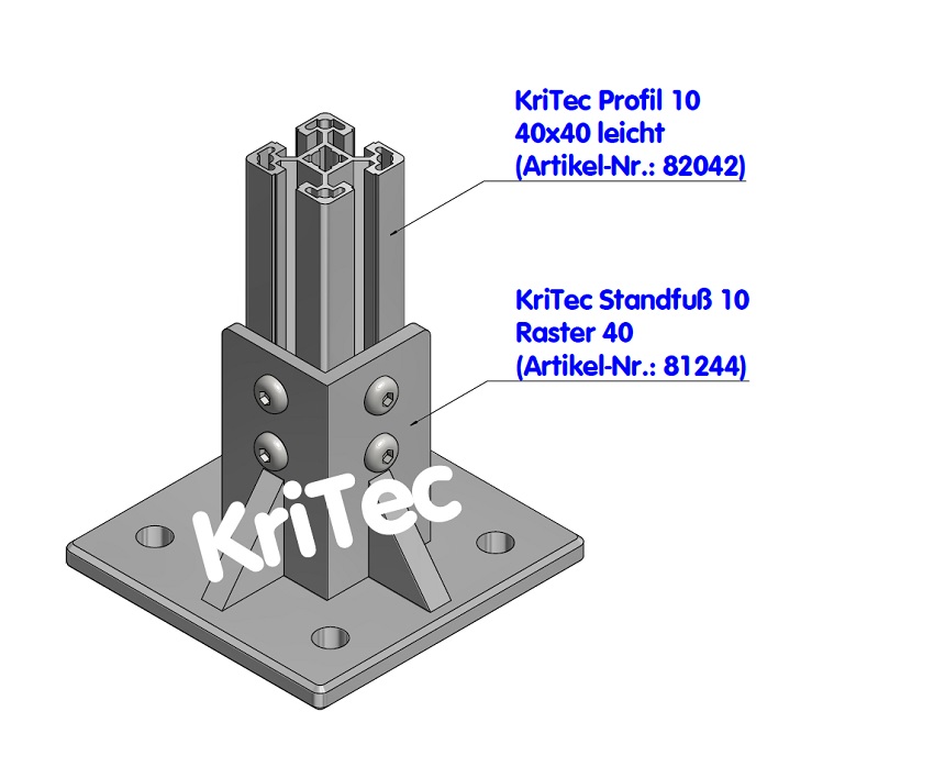 KriTec Profil 10 40x40 leicht