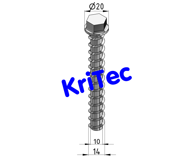 KriTec Schraubanker Typ S Ø10x100