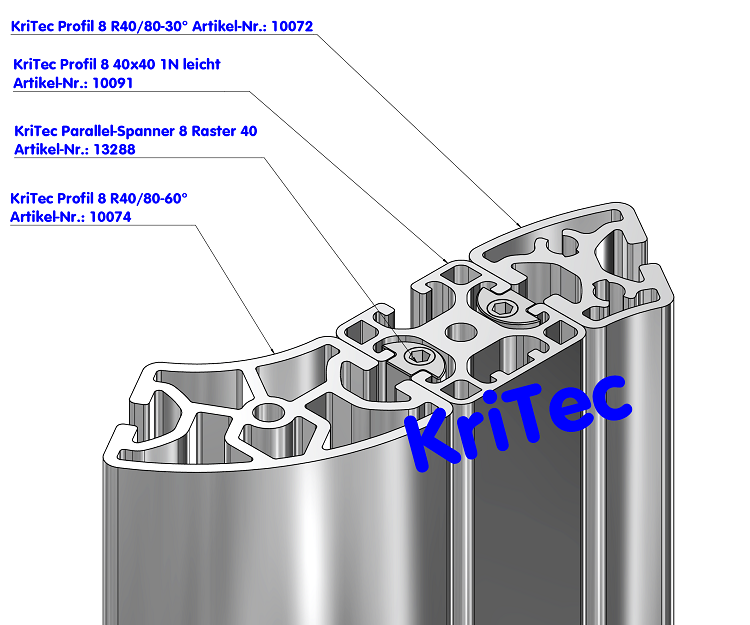 KriTec Profil 8 40x40 1N leicht