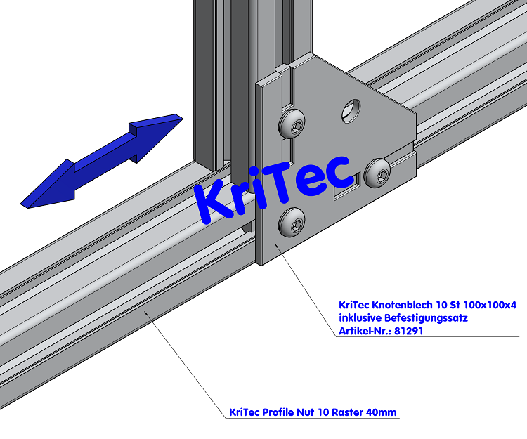 KriTec Knotenblech 10 St 100x100x4