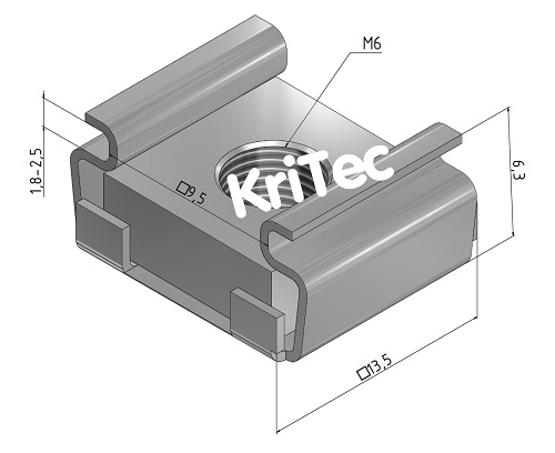 KriTec 19 Zoll Käfigmuttern verzinkt