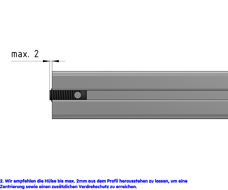 KriTec Automatik-Verbindungssatz 8 Raster 40, schwarz