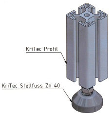 KriTec Stellfuß Zn 45
