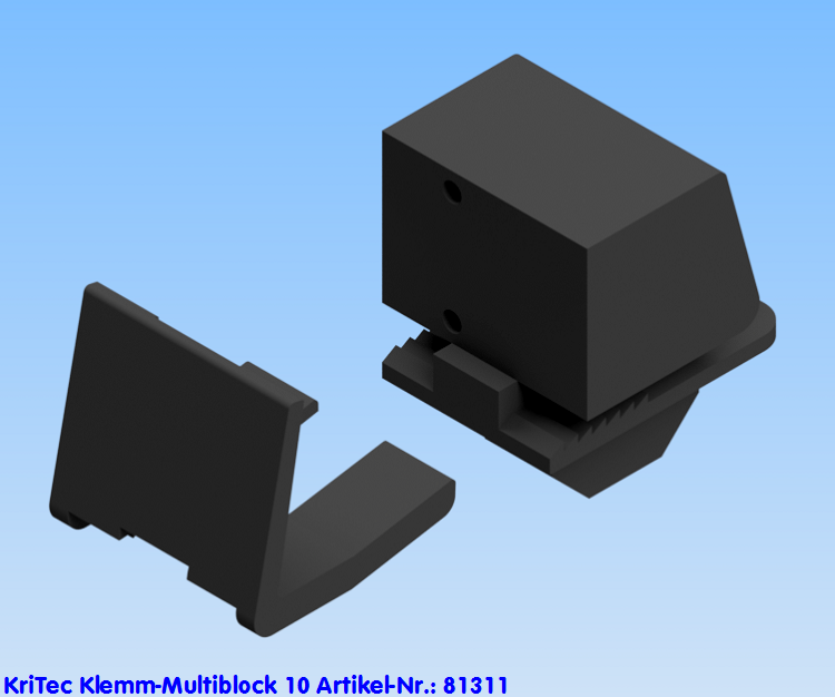 KriTec Klemm-Multiblock 10 PA, schwarz