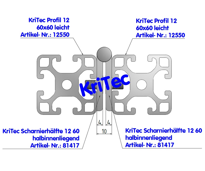 KriTec Profil 12 60x60 leicht