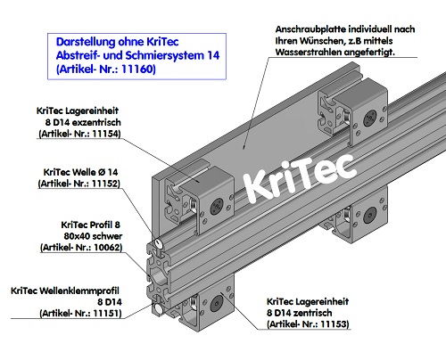 KriTec Lagereinheit 8 D14 zentrisch