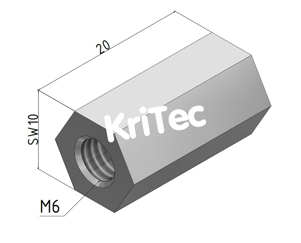 KriTec Distanzmuffen sechskant