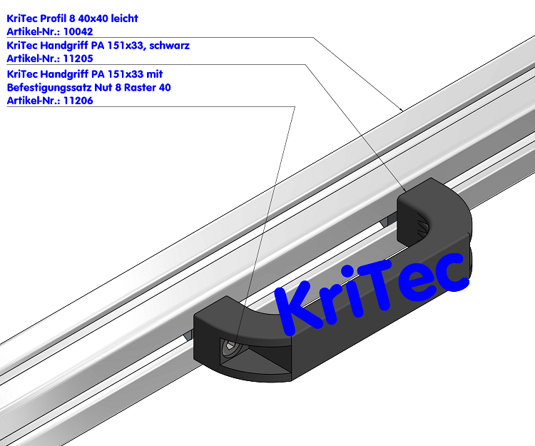 KriTec Handgriff PA 151x133