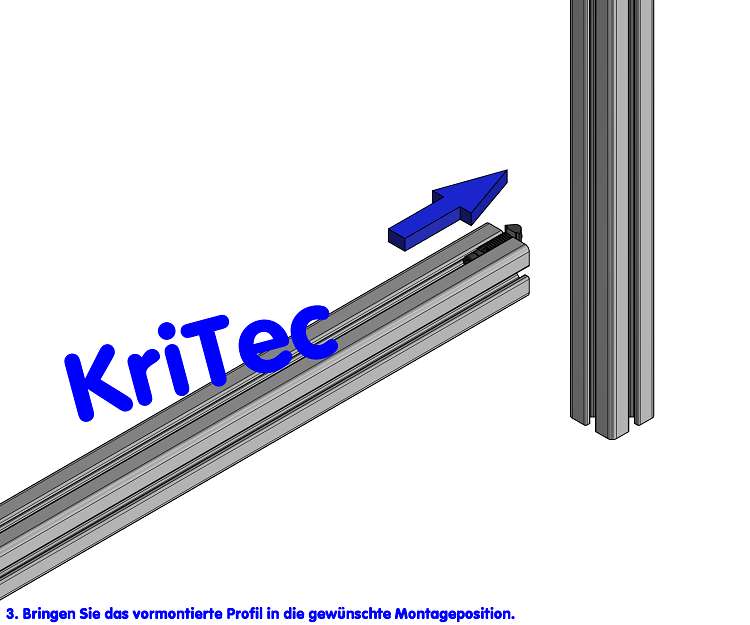 KriTec Automatik-Verbindungssatz 8 Raster 40, schwarz