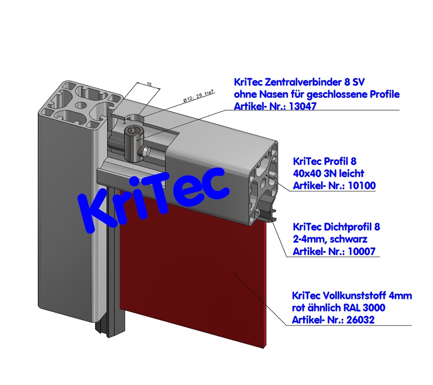 KriTec Profil 8 40x40 3N leicht