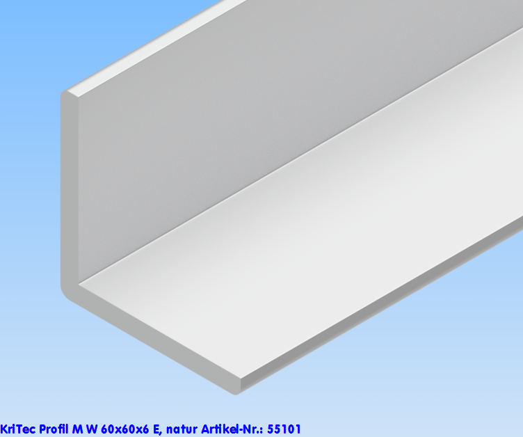 KriTec Profil M W 60x60x6 E, natur