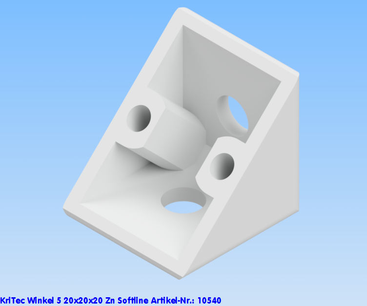 KriTec Winkel 5 20x20x20 Zn Softline