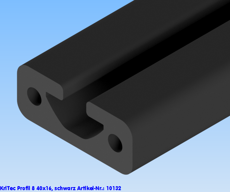 KriTec Profil 8 40x16 schwarz