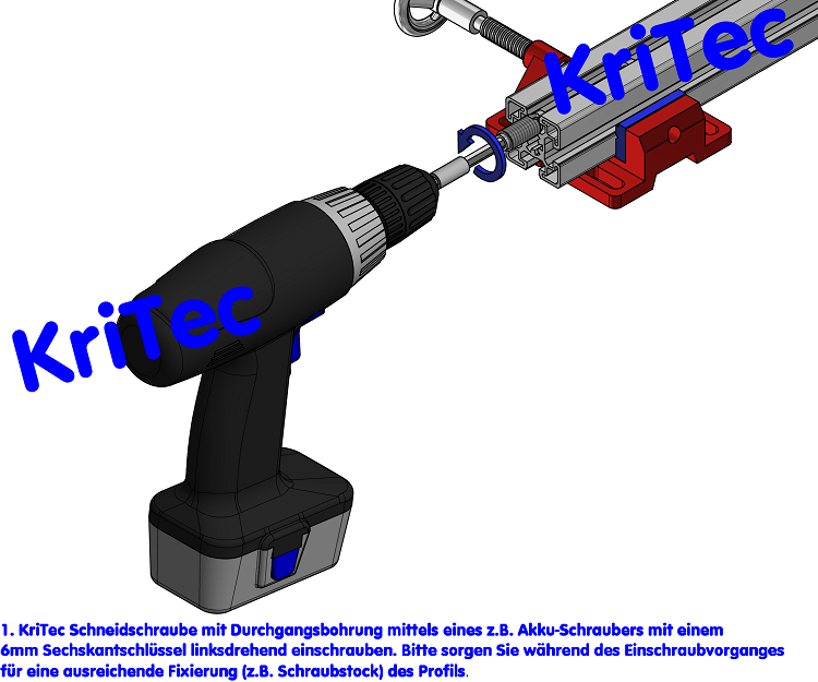 KriTec Automatik-Verbinder 10 Raster 40, 45, 50 außer für 10 45x45 leicht und 10 90x45 leicht