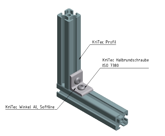 KriTec Winkel 6 Al 30x30x30x5 Softline