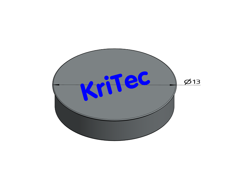 KriTec Abdeckkappe D30 F, grau ähnlich RAL 7042