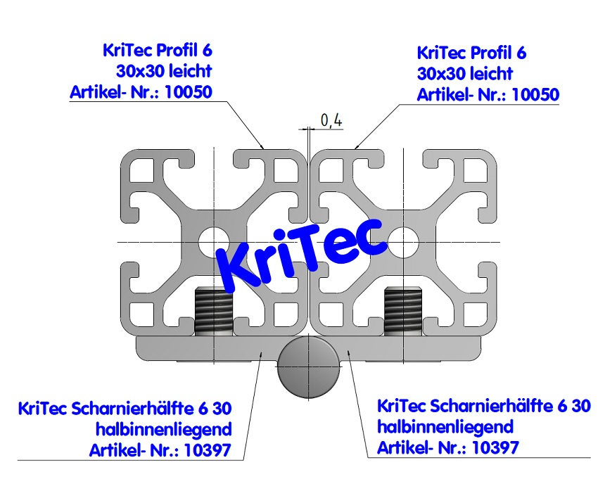 KriTec Profil 6 30x30 leicht