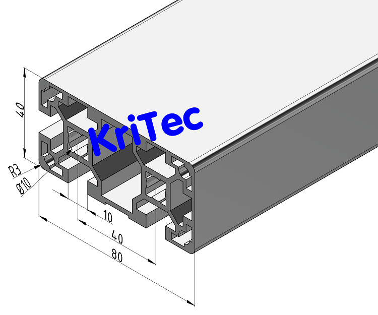 KriTec Profil 10 80x40 3N leicht