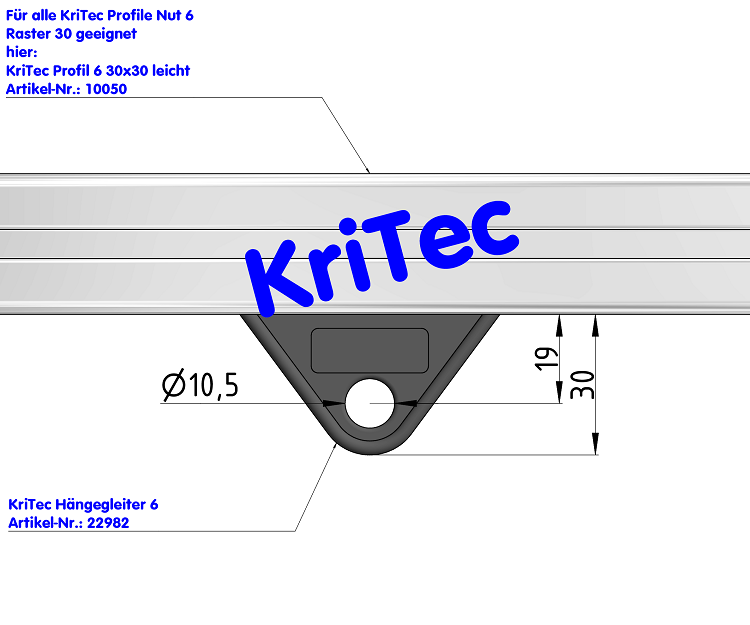KriTec Hängegleiter 6  Raster 30