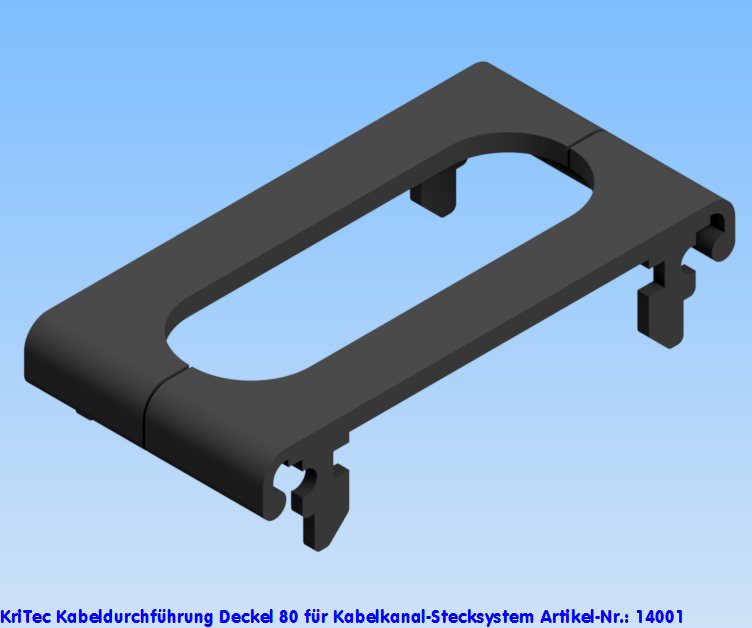 KriTec Kabeldurchführung Deckel 80 für Kabelkanalstecksystem