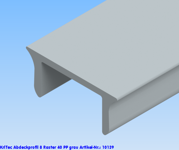 KriTec Abdeckprofil 8 Raster 40 PP grau