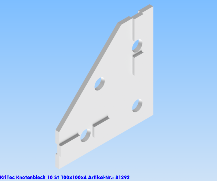 KriTec Knotenblech 10 St 100x100x4