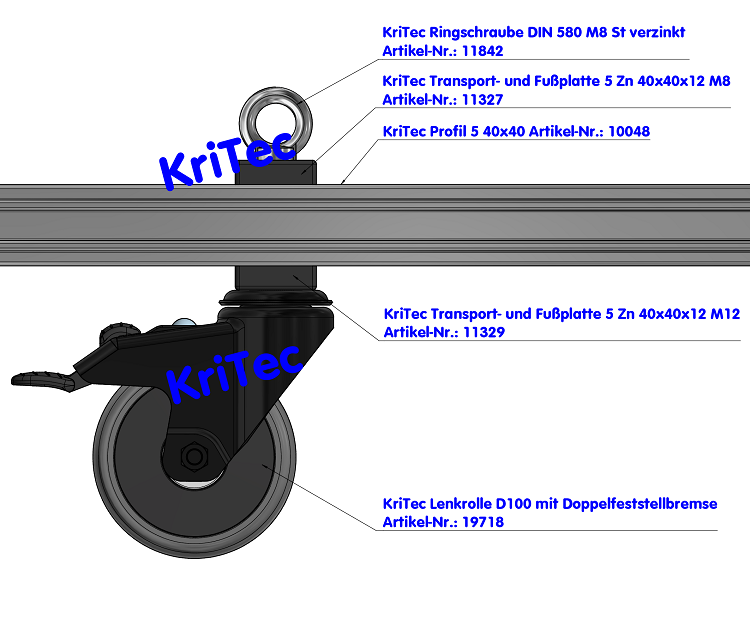 KriTec Profil 5 40x40