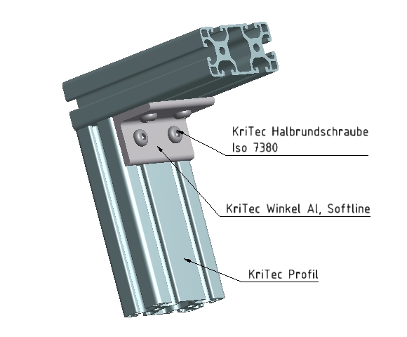 KriTec Winkel 8 Al 40x40x76x6 Softline