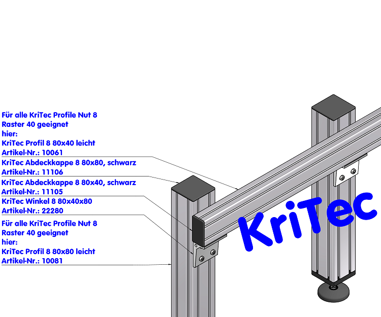 KriTec Winkel 8 80x40x80