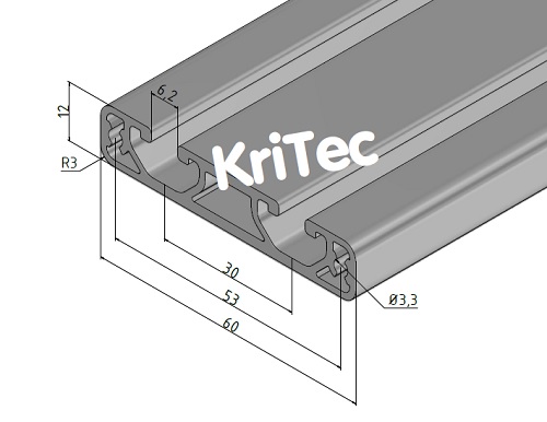 KriTec Profil 6 60x12 leicht