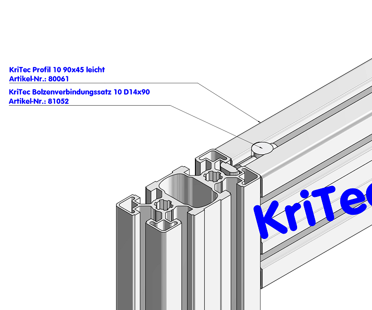 KriTec Bolzenverbindungssatz 10 D14x90