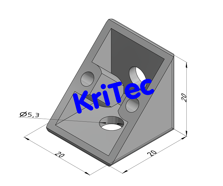 KriTec Winkel 5 20x20x20 Zn Softline