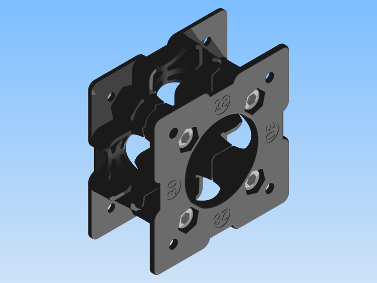 KriTec Einhängeplatte D28/ D30 inkl. Befestigungssatz