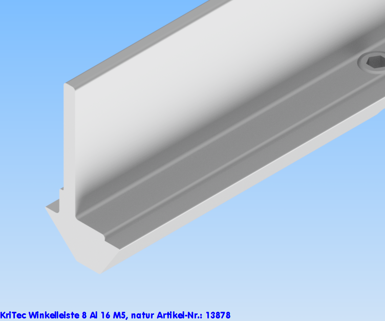 KriTec Winkelleiste 8 Al 16 M5, natur