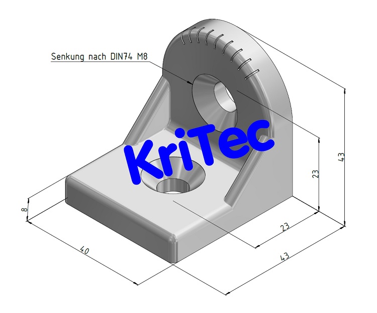KriTec Drehwinkel 10 Raster 40