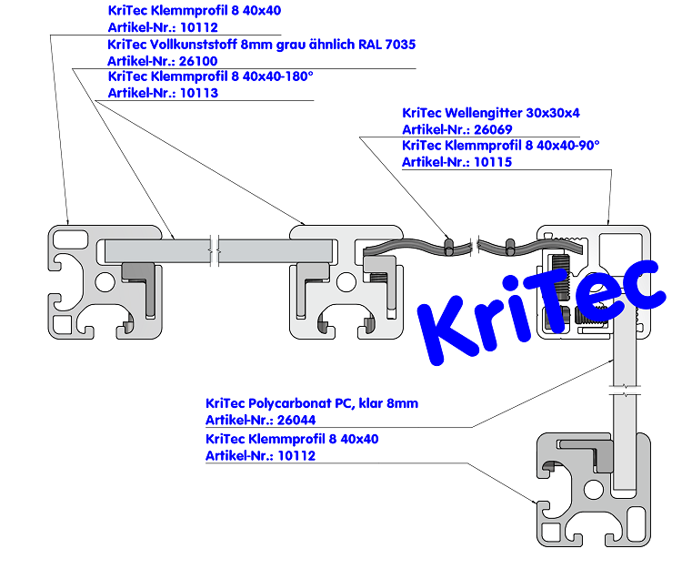 KriTec Wellengitter 30x30x4 verzinkt