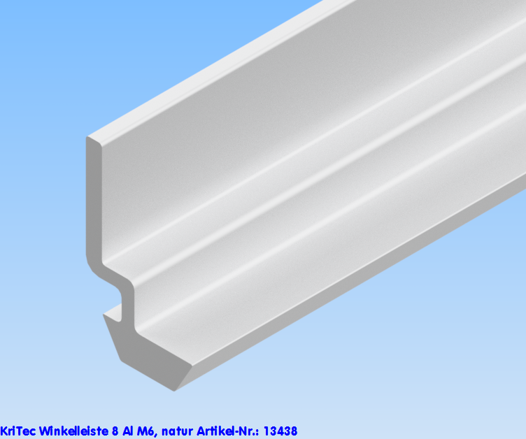 KriTec Winkelleiste 8 Al M6, natur