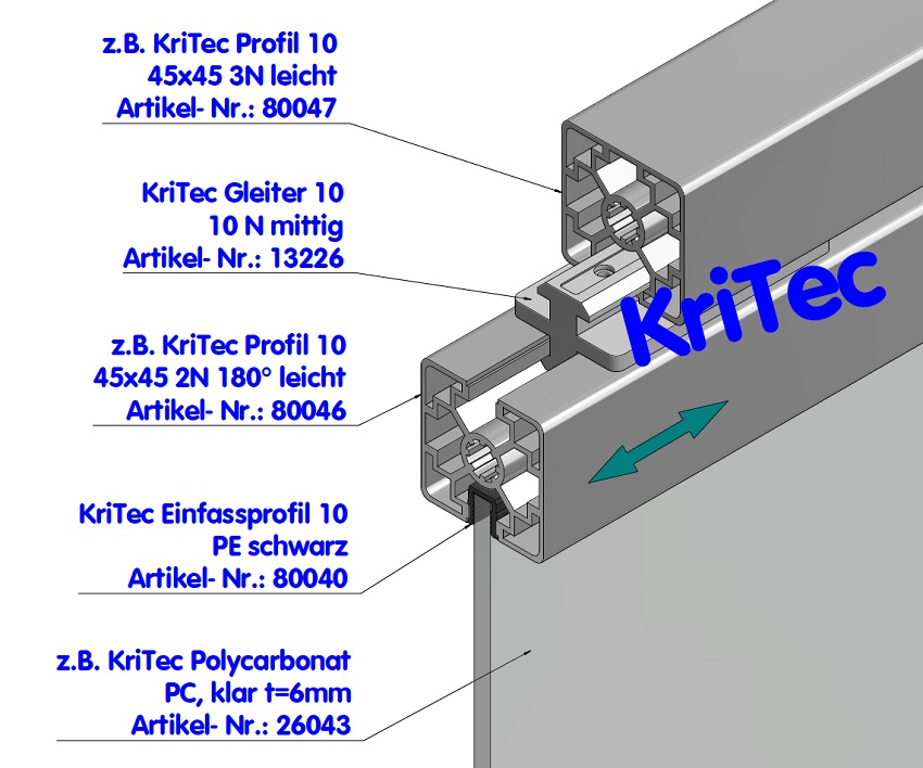 KriTec Gleiter 10/10 N mittig
