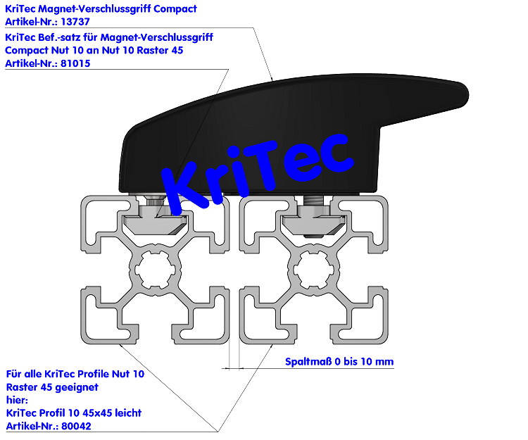 KriTec Magnet-Verschlussgriff Compact