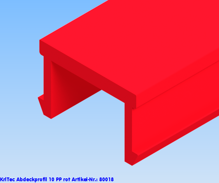 KriTec Abdeckprofil 10 PP rot