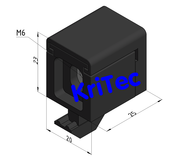 KriTec Multiblock 8 Raster 40 PA, schwarz