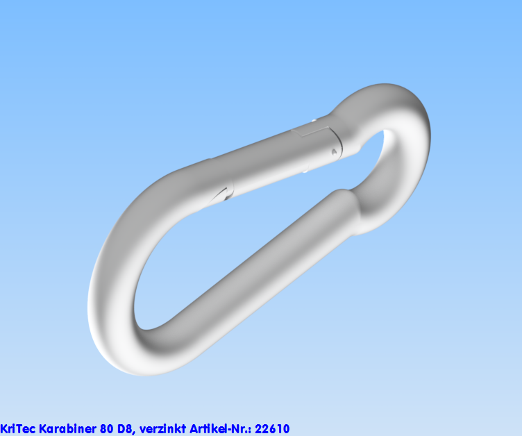 KriTec Karabiner 80 D8, verzinkt